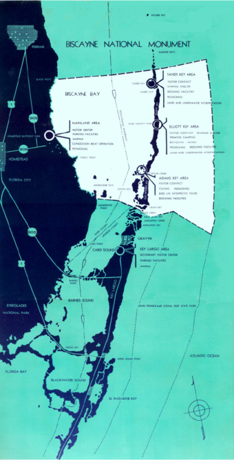Biscayne National Monument as proposed in 1966