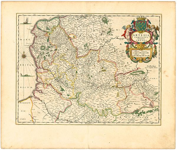 Blaeu: Artesia Comitatus, 1645