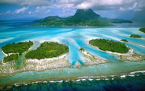 Flyfoto av Bora Bora i Fransk Polynesia