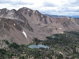 Lahir Danau, Awan Putih Pegunungan, Idaho.JPG