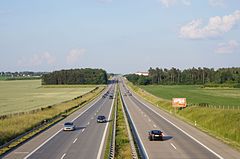 Autostrada A12 we frankfurckiej dzielnicy Lichtenberg, widok na wschód