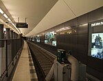 U-Bahn station - empty track to Alexanderplatz (December 2011)
