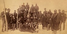 Buffalo Soldiers, Ft. Keogh, Montana, 1890. Il nomignolo fu dato alla Cavalleria Nera dalle tribù native americane che essi combatterono.