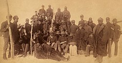 Buffalo Soldiers, 1890. The nickname was given to the "Black Cavalry" by the Native American tribes they fought. Buffalo soldiers1.jpg