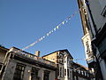 Bunting along the High Street, Ventnor, Isle of Wight, which had been put up for Ventnor Carnival 2011.