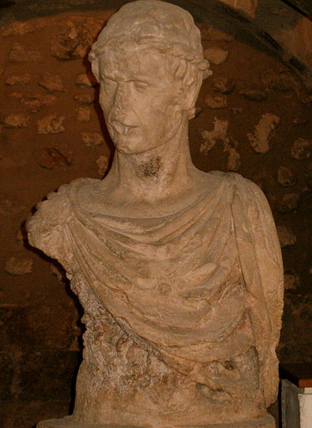 Contemporary bust of Frederick II in Barletta