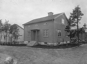 Villa på Ekorrvägen 14, hus nr 13 i utställningen, arkitekt Birger Borgström.