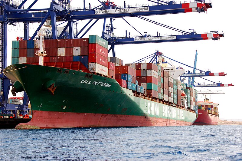 ملف:CSCL Rotterdam in Aqaba, Jordan.jpg