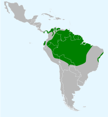 Mapa de localización en América del Sur (en verde)