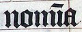 Calligraphy.malmesbury.bible.arp (cropped) - Scribal abbreviation "nomia" for "nomina".jpg