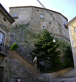 Castello Franceschelli castle in Montazzoli (CH), Italy