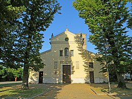 Église de San Michele Arcangelo (Roncole Verdi, Busseto) - façade 2019-06-19.jpg