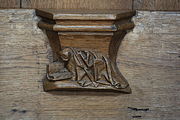 English: Decorations of the choir stalls of the Oude Kerk (church) in Amsterdam