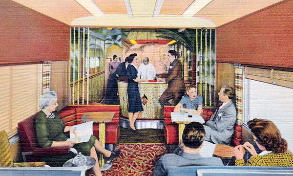 The Bamboo Grove lounge-observation car.