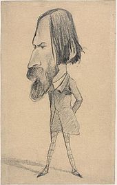 Vacquerie ztvárnil Claude Monet (kolem 1854).
