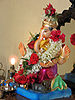 A Ganesha idol in a home during the festival