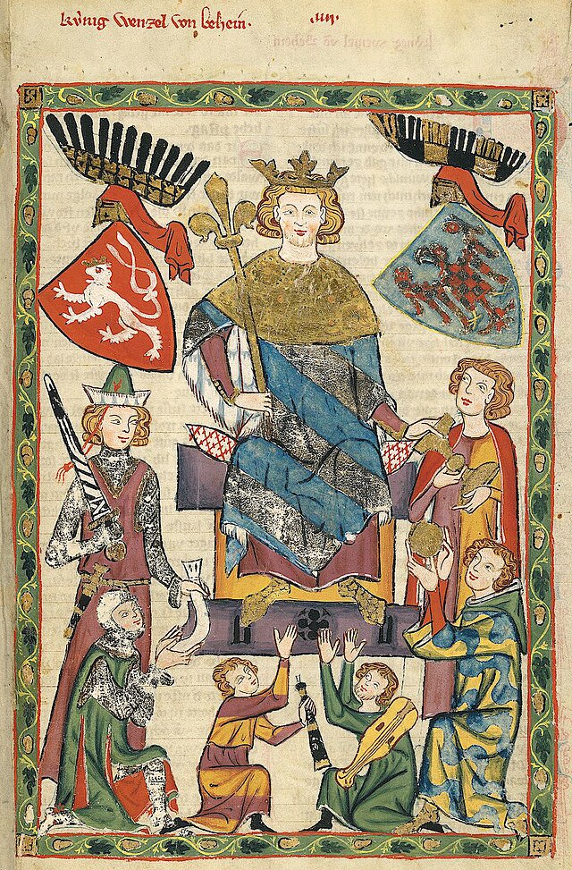 Václav II. jako autor milostných veršů,Codex Manesse