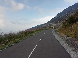 Die letzten Kilometer der Westauffahrt des Col de la Loze