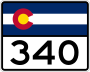 State Highway 340 marker