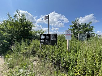 Coney Island Creek Park entrance sign off of Bayview Ave ConeyIslandCreekPark sign.jpg