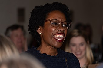 Underwood during election night 2018