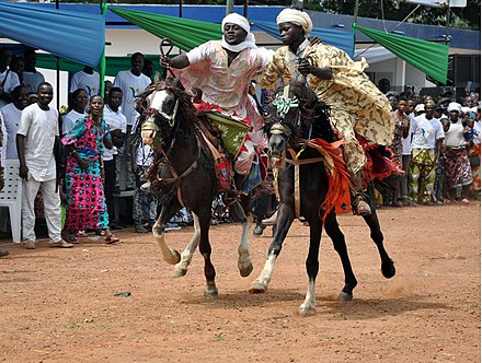 Horse race in Benin, Africa)