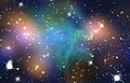 Dark Matter and Galaxies Part Ways in Collision between Hefty Galaxy Clusters (9934103513).jpg