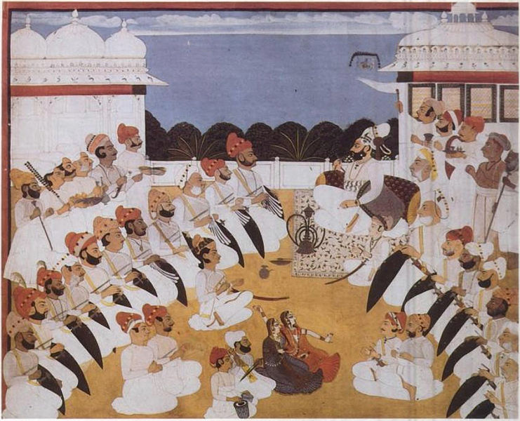 File:Dassehra Sahba 1800 A.D. Rajasthan.jpg