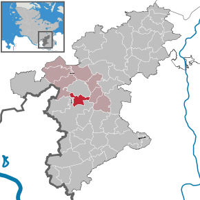 Poziția Delingsdorf pe harta districtului Stormarn