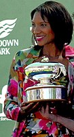 Denise Lewis, amtierende Olympiasiegerin, 1996 Olympiadritte und zweifache Vizeweltmeisterin (1997/1999), belegte Rang fünf