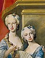Maria Antonia with her older sister María Teresa in 1743 by Loo