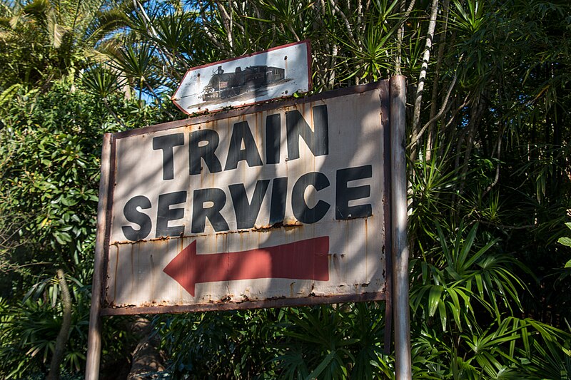 File:Disney's Animal Kingdom Train Service Sign.jpg