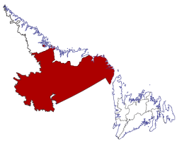 Расположение Дивизиона № 10 в Ньюфаундленде и Лабрадоре