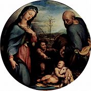 De heilige familie met Johannes de Doper