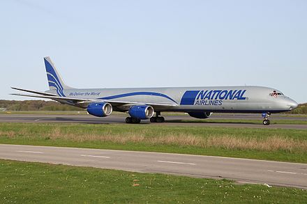A Douglas DC-8-73CF formerly operated by National Airlines
