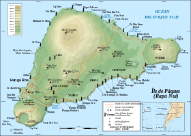 Carte de l'île de Pâques.