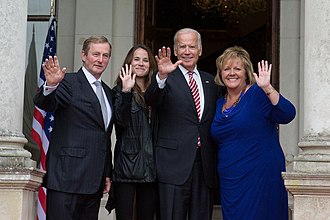 Enda Kenny, Biden, Joe Biden, and Fionnuala Kenny at Farmleigh in Dublin in 2016 Enda Kenny, Ashley Biden, Joe Biden, and Fionnuala O'Kelly.jpg