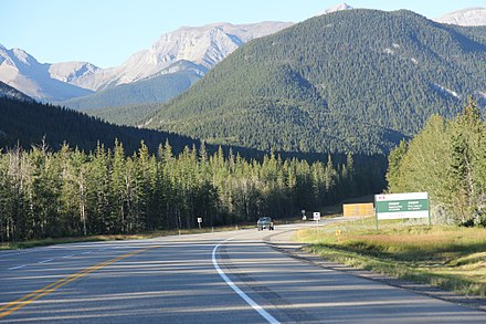 Entering the park on Yellowhead Highway