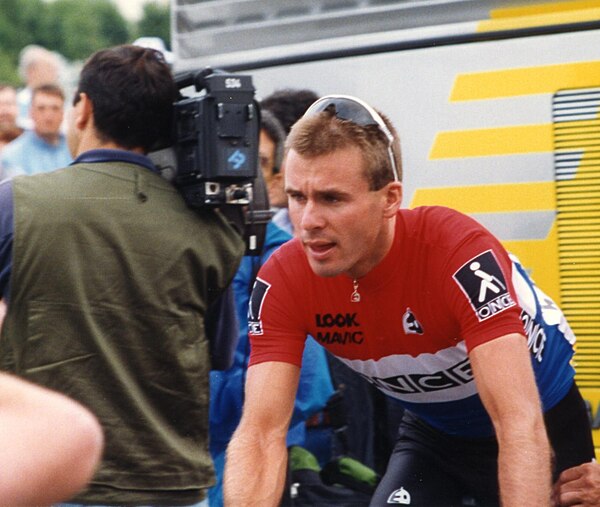 Erik Breukink in the national champion's jersey at the 1993 Tour de France