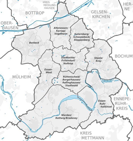 File:Essen subdivisions districts grey.svg