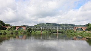 Eisenbahnbrücke über die Weser bei Fürstenberg