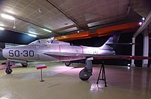 F-84F Thunderstreak esposto al Parco e Museo di Volandia.