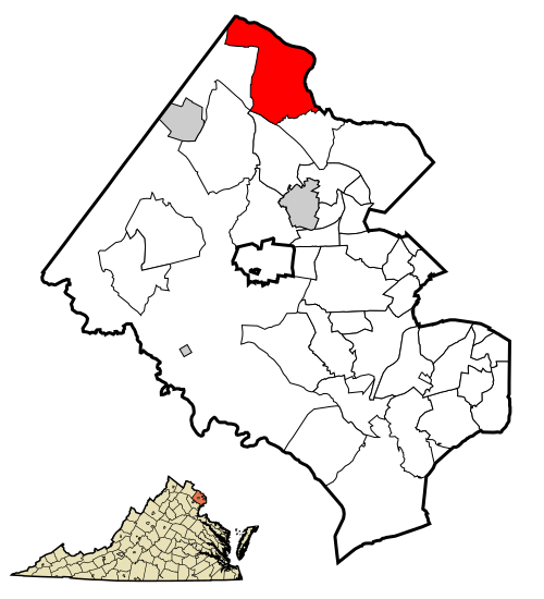 File:Fairfax County Virginia Incorporated and Unincorporated Areas Great Falls highlighted.svg