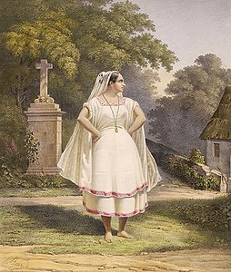 Femme de Mérida (1838), lithographie en couleurs