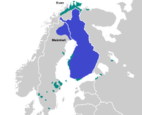 فنلاندي زوان: جۊغرافي شر, قرضأیتن, زوؤن ٚ رسميت