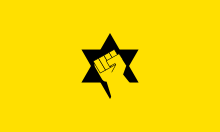 Flag of Kach, a former ultranationalist political party in Israel Flag of Kach and Kahane Chai.svg