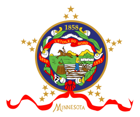 Flag of Minnesota (obverse) from 1893 to 1957.
