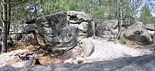 The forest of Fontainebleau, in Paris, the birthplace of bouldering at the turn of the 20th-century. Fontainebleau Boulders -001.jpg
