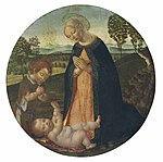 Francesco Botticini - Virgem com o Menino e São João Batista criança, c. 1487.jpg