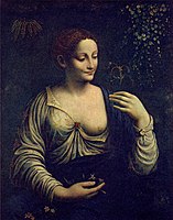 Flora by Francesco Melzi, c. 1520
